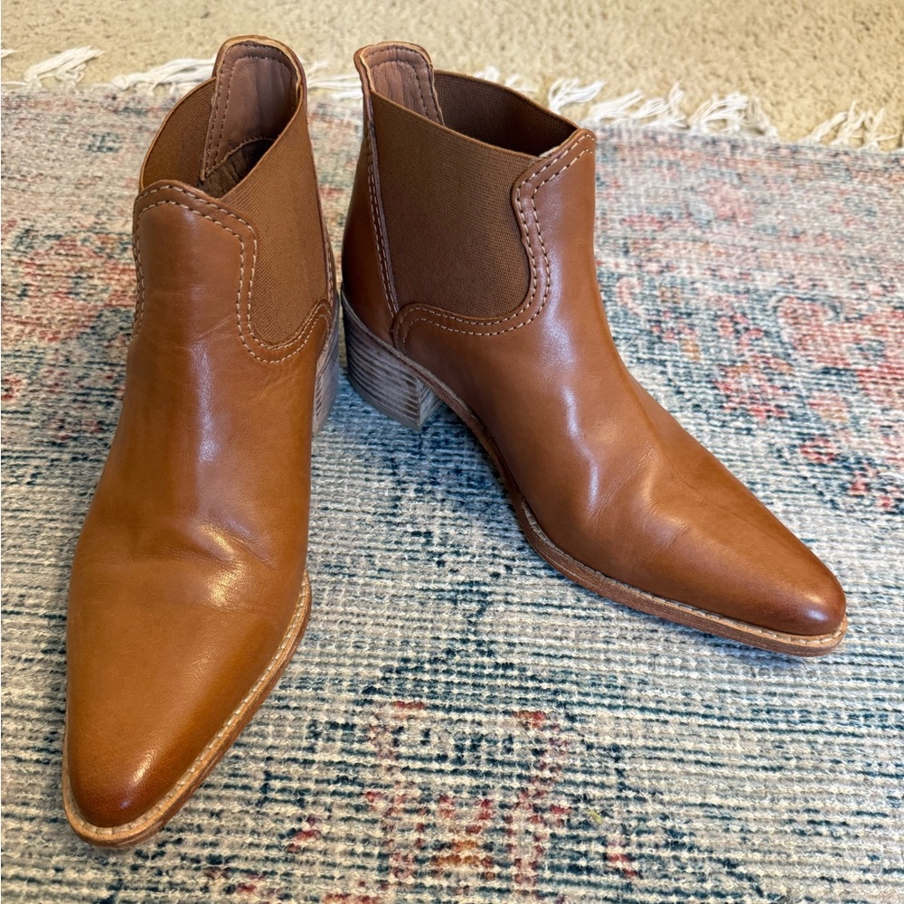 Brown Leather Ankle Boots